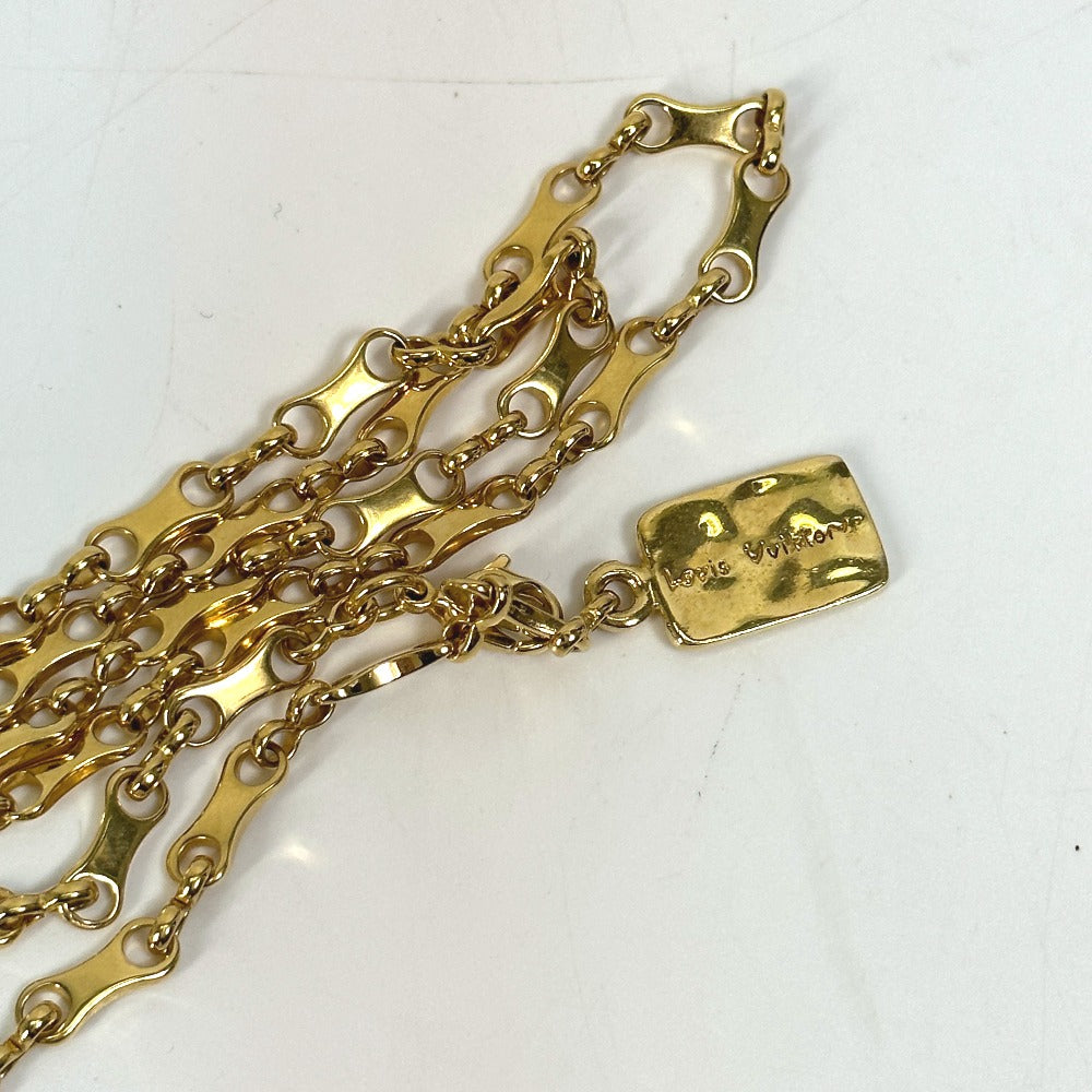 LOUIS VUITTON MP0329 Accessories Helicopter Chain Necklace GP Women's Gold