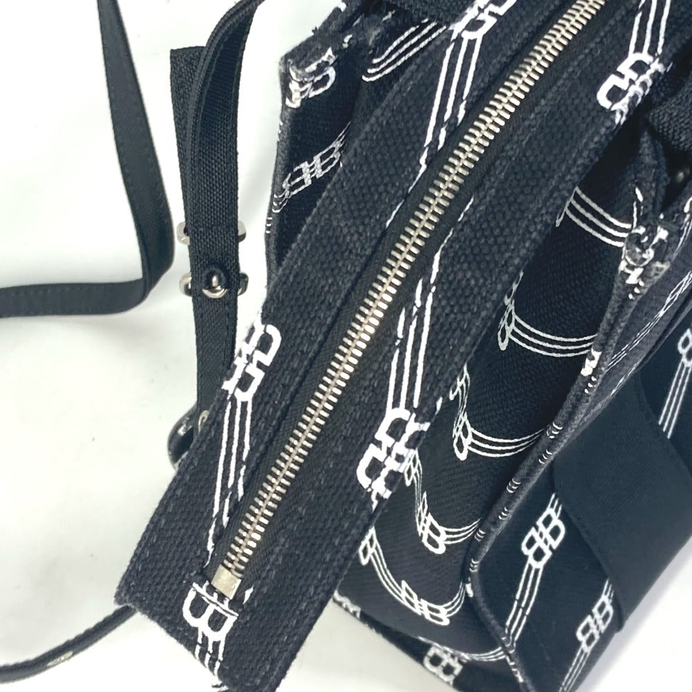 BALENCIAGA 620884 BB Trade S Tote Bag, Canvas Handbag, Women's, Black