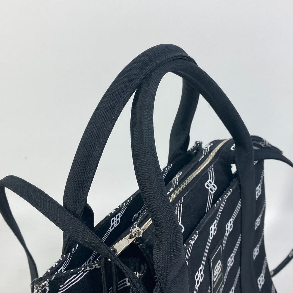 BALENCIAGA 620884 BB Trade S Tote Bag, Canvas Handbag, Women's, Black