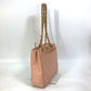 CHANEL CC Coco Mark Shoulder Bag, Matelasse Quilted Chain Tote Bag, Lambskin, Pink