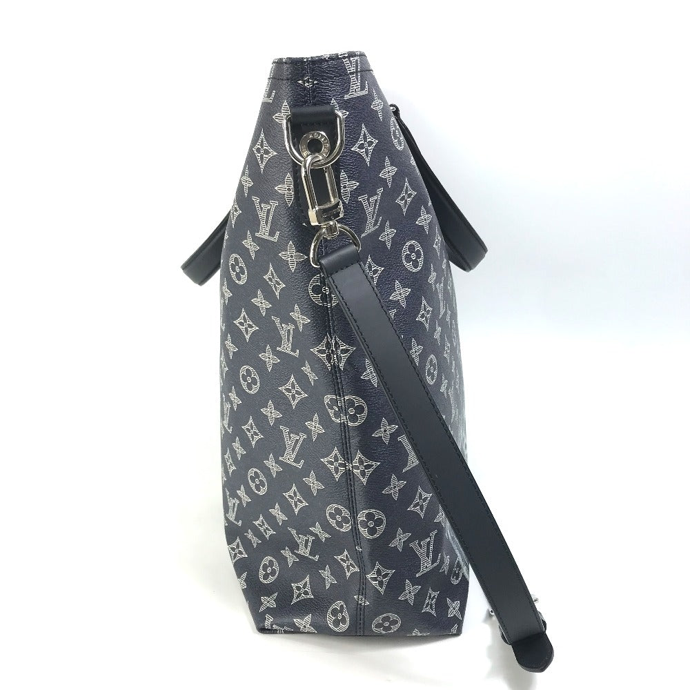 LOUIS VUITTON M54127 Monogram Savannah Jake &amp; Dinos Chapman 2-Way Shoulder Bag/Crossbody Tote Bag in Monogram Savannah Canvas, Navy