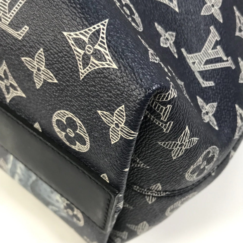 LOUIS VUITTON M54127 Monogram Savannah Jake &amp; Dinos Chapman 2-Way Shoulder Bag/Crossbody Tote Bag in Monogram Savannah Canvas, Navy