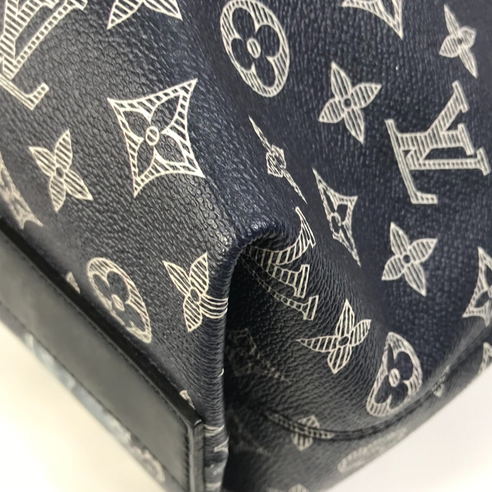 LOUIS VUITTON M54127 Monogram Savannah Jake &amp; Dinos Chapman 2-Way Shoulder Bag/Crossbody Tote Bag in Monogram Savannah Canvas, Navy