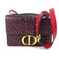Christian Dior Heart 30 Montaigne Logo Crossbody Shoulder Bag in Black Leather