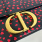 Christian Dior Heart 30 Montaigne Logo Crossbody Shoulder Bag in Black Leather