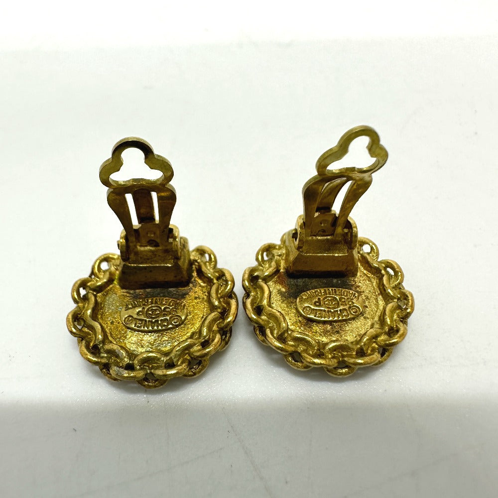 CHANEL Coco Mark 95P Earrings GP Women's Gold