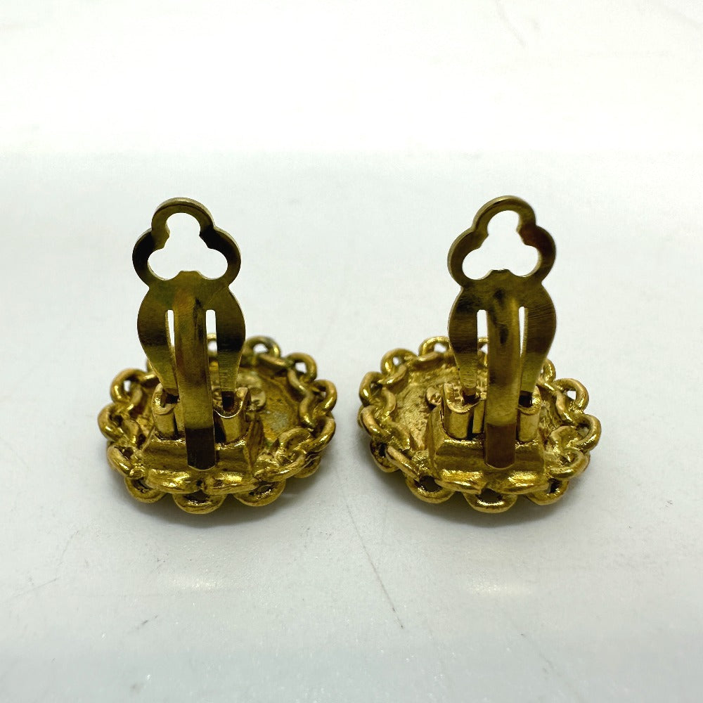 CHANEL Coco Mark 95P Earrings GP Women's Gold