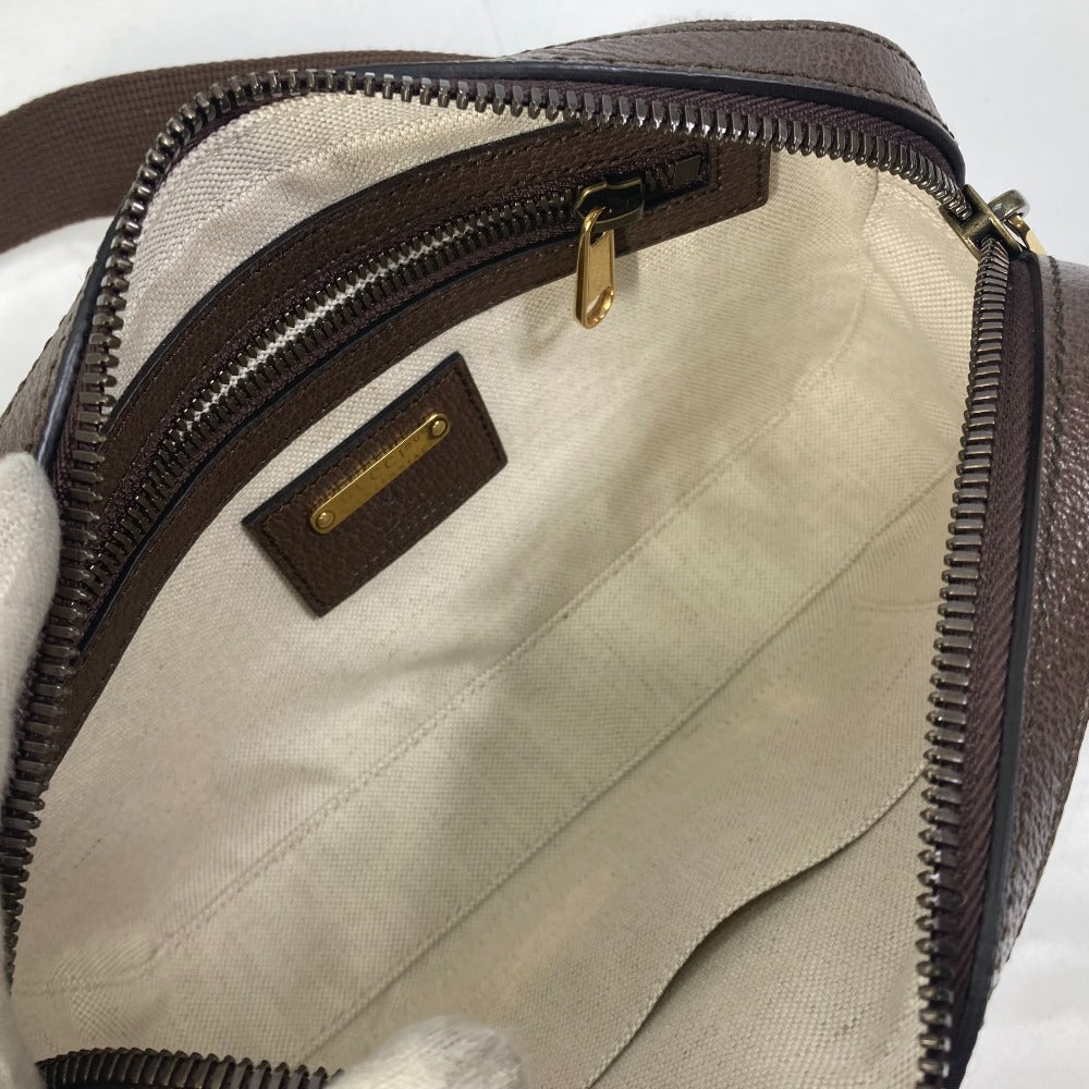 GUCCI 602695 Crossbody Bag, Belt Bag, 100th Anniversary Logo, Shoulder Bag, Body Bag, Leather, Men's, Brown