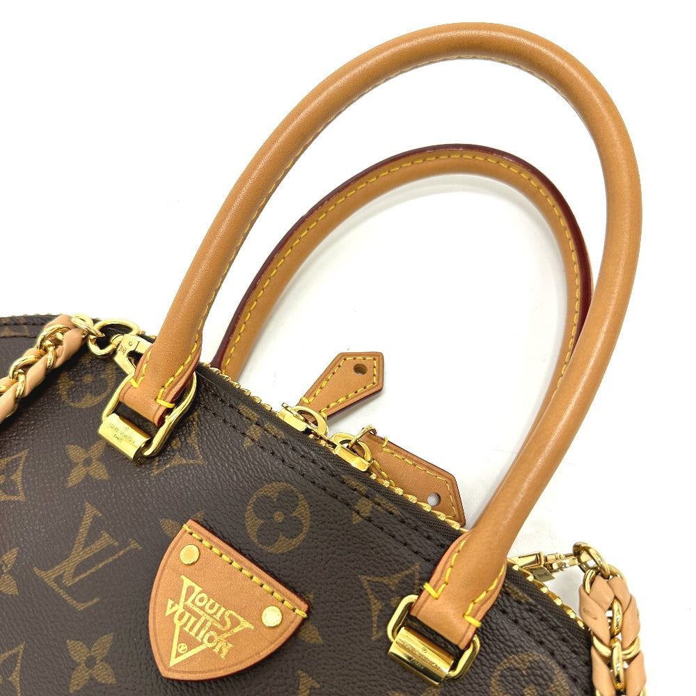 LOUIS VUITTON M44961 Monogram LV Moon Alma 2-Way Shoulder Bag with Chain and Handbag in Monogram Canvas, Brown