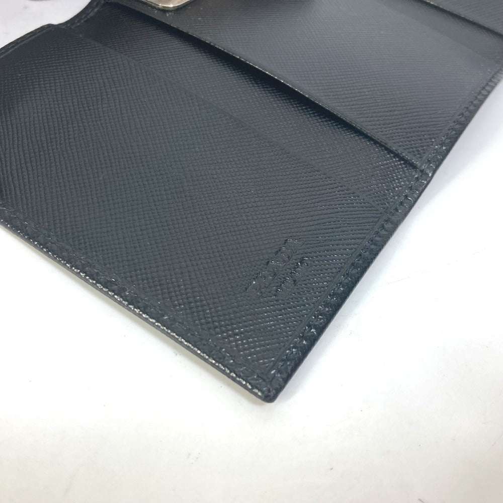 PRADA M25U Key Logo 6-Key Case in Saffiano Leather, Men's Black