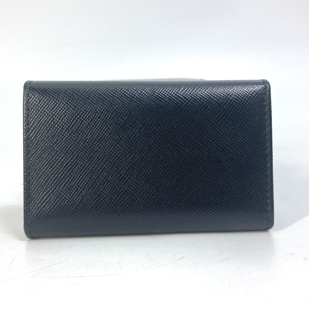 PRADA M25U Key Logo 6-Key Case in Saffiano Leather, Men's Black