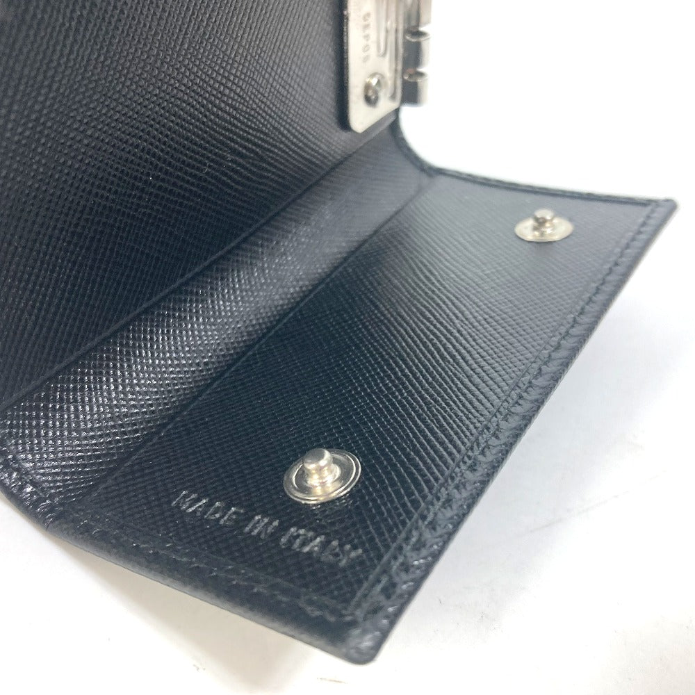 PRADA M25U Key Logo 6-Key Case in Saffiano Leather, Men's Black