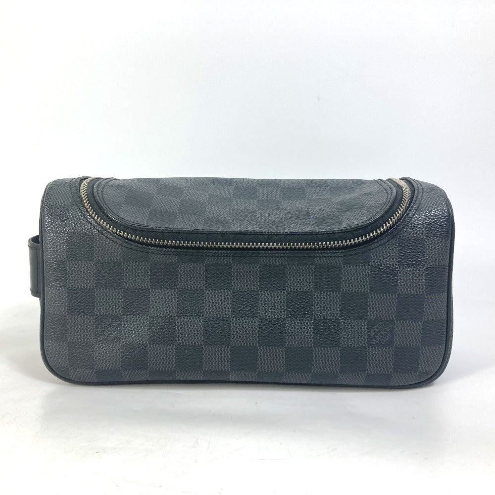 LOUIS VUITTON N47625 ダミエグラフィット トワレポーチ メイクポーチ 化粧ポーチ セカンドバッグ クラッチバッグ ポーチ ダミエグラフィットキャンバス メンズ ブラック