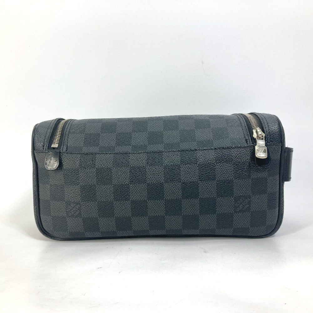 LOUIS VUITTON N47625 ダミエグラフィット トワレポーチ メイクポーチ 化粧ポーチ セカンドバッグ クラッチバッグ ポーチ ダミエグラフィットキャンバス メンズ ブラック