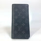 LOUIS VUITTON M61697 Monogram Eclipse Portefeuille Brazza Bifold Long Wallet in Monogram Eclipse Canvas, Men's, Black