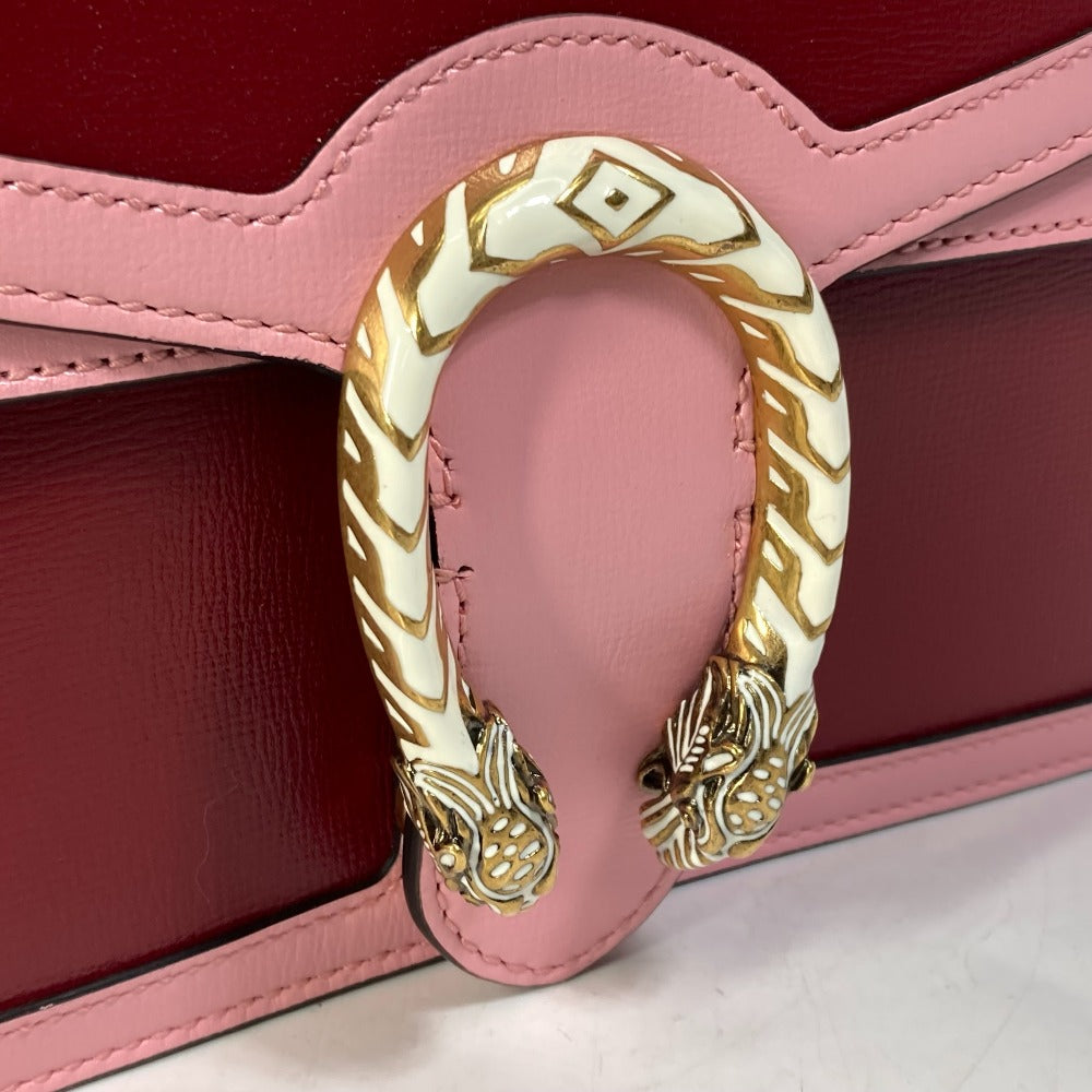 GUCCI 400249 Two-Tone Dionysus Chain Shoulder Bag in Pink Leather