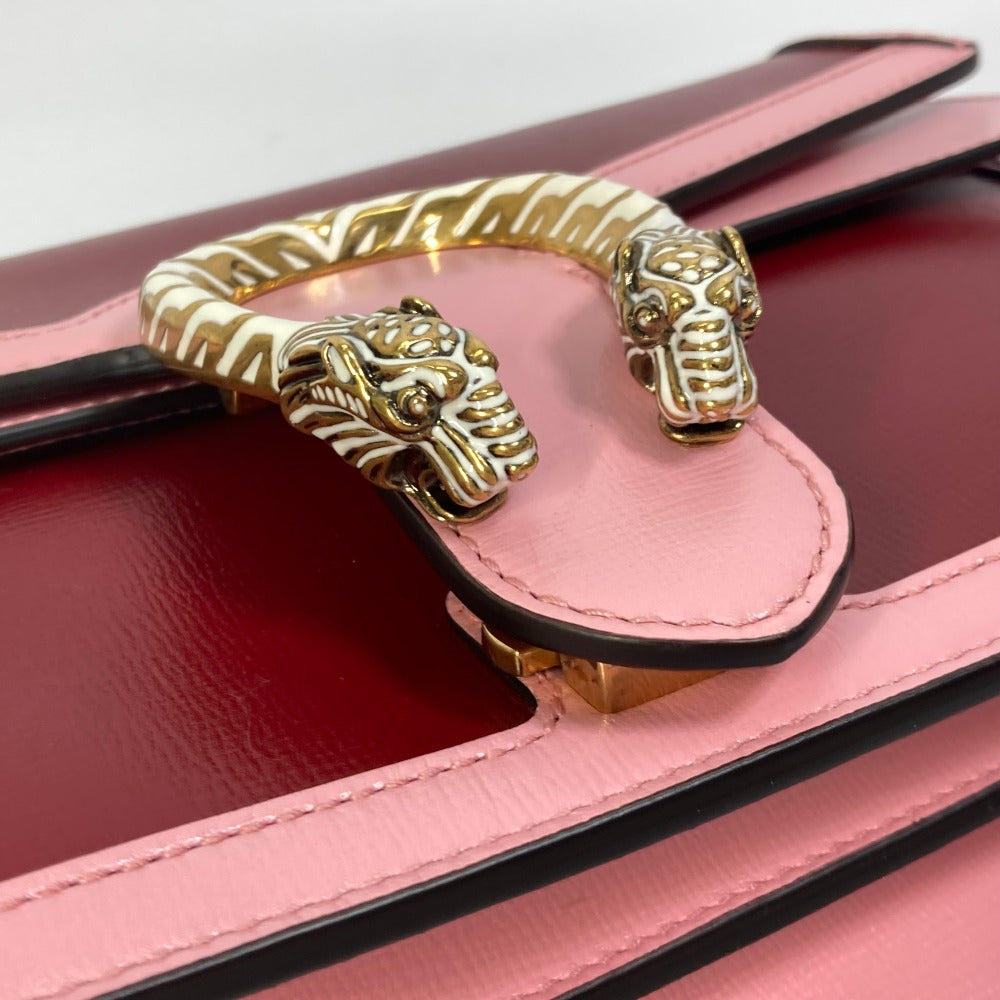 GUCCI 400249 Two-Tone Dionysus Chain Shoulder Bag in Pink Leather