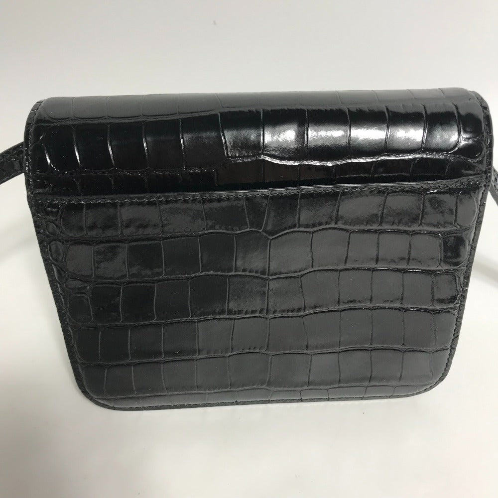 BALENCIAGA 592898 2-Way Clutch Bag, Pouch, B Logo, Quilted, Crossbody Bag, Shoulder Bag, Embossed Leather, Women's, Black