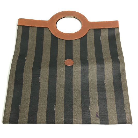 FENDI ハンドバッグ ペカン 2つ折り カバン クラッチバッグ PVC/レザー レディース グリーン