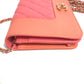 CHANEL A80972 CC Coco Mark Matelasse Two-Tone Mademoiselle Chain Wallet, Long Wallet, Crossbody Bag, Pochette, Shoulder Bag, Leather, Women's, Pink