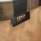 FENDI 8BH252 Shoulder Bag, Pecan Tote Bag with Pouch, Leather/Canvas, Brown, Men's