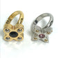 LOUIS VUITTON M65247 Rhinestone Berg Love Letters 2-Piece Ring Set, Women's, Gold