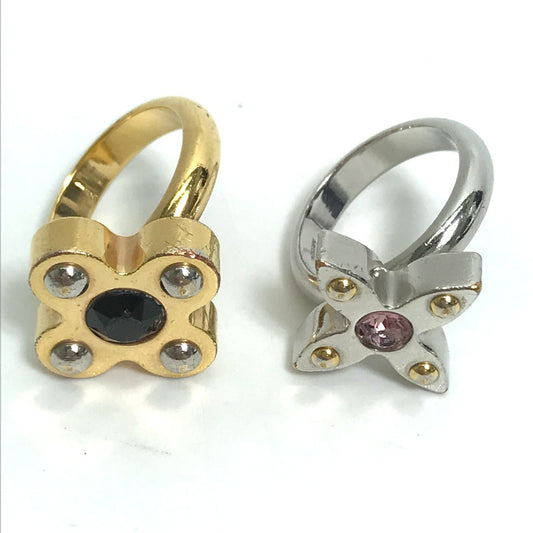 LOUIS VUITTON M65247 ラインストーン バーグ・ラブレターズ ラインストーン 2点セット アクセサリー リング・指輪 メタル レディース ゴールド