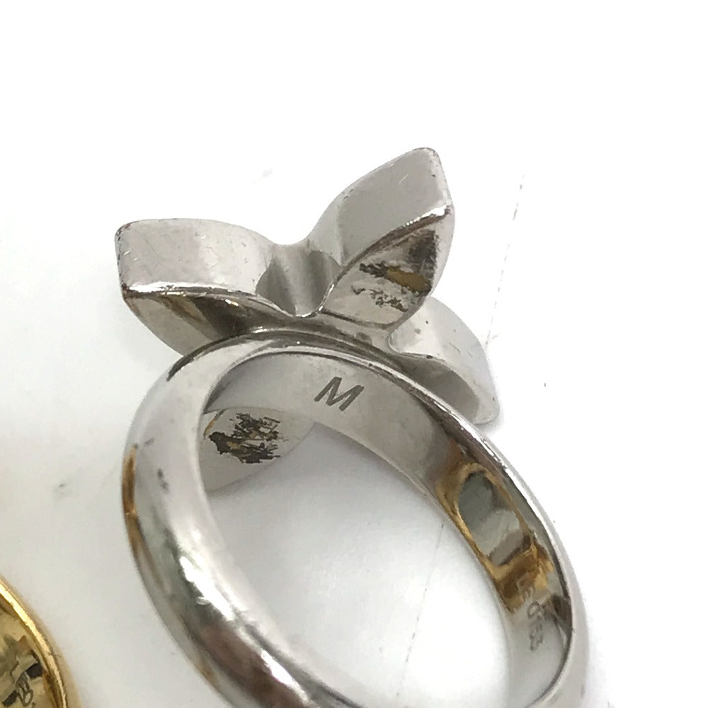 LOUIS VUITTON M65247 Rhinestone Berg Love Letters 2-Piece Ring Set, Women's, Gold