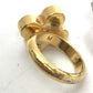 LOUIS VUITTON M65247 Rhinestone Berg Love Letters 2-Piece Ring Set, Women's, Gold