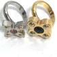 LOUIS VUITTON M65247 Rhinestone Berg Love Letters 2-Piece Ring Set, Women's, Gold