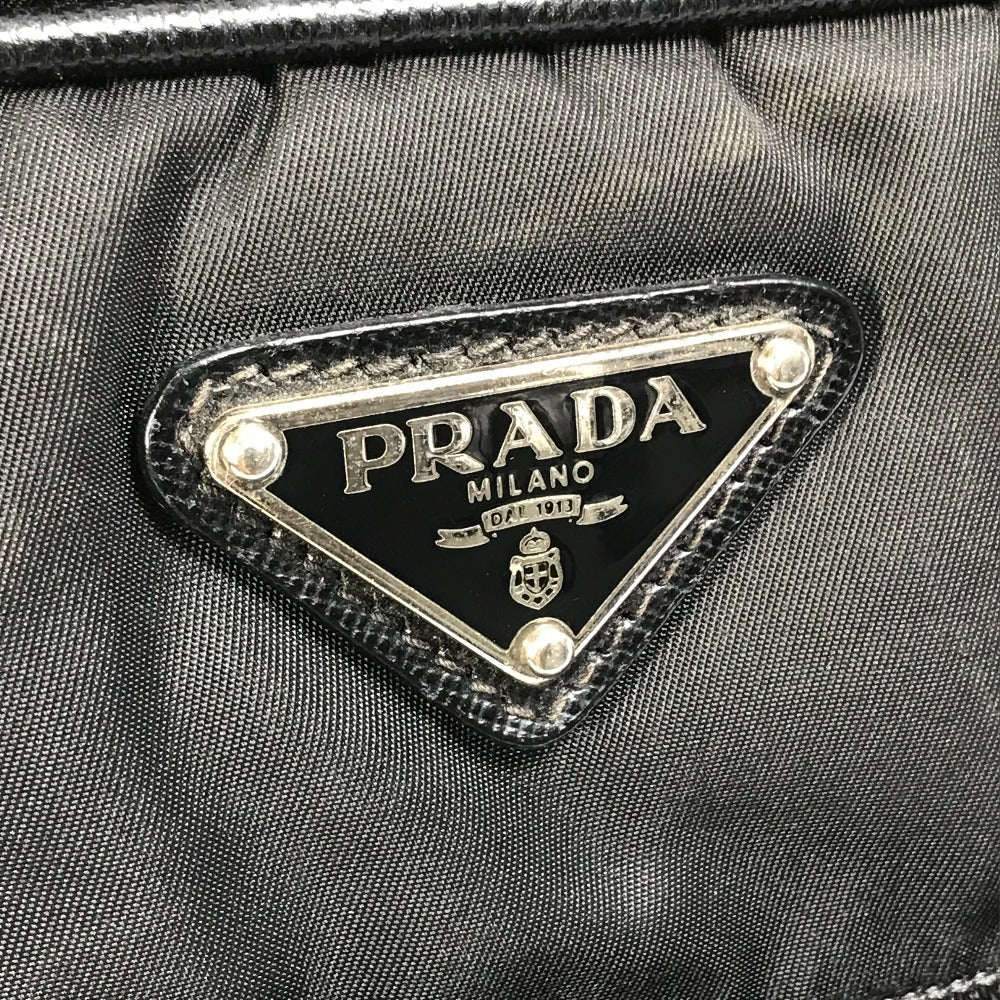 PRADA Triangle Logo Handbag, Laptop Bag, Business Bag, Nylon, Men's, Black