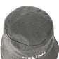 CELINE AU5B968P Men's Bucket Hat with Logo, Cotton, Black