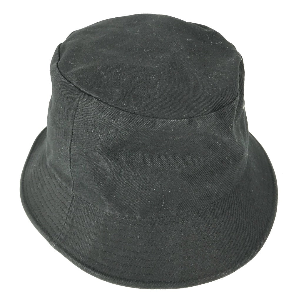CELINE AU5B968P Men's Bucket Hat with Logo, Cotton, Black