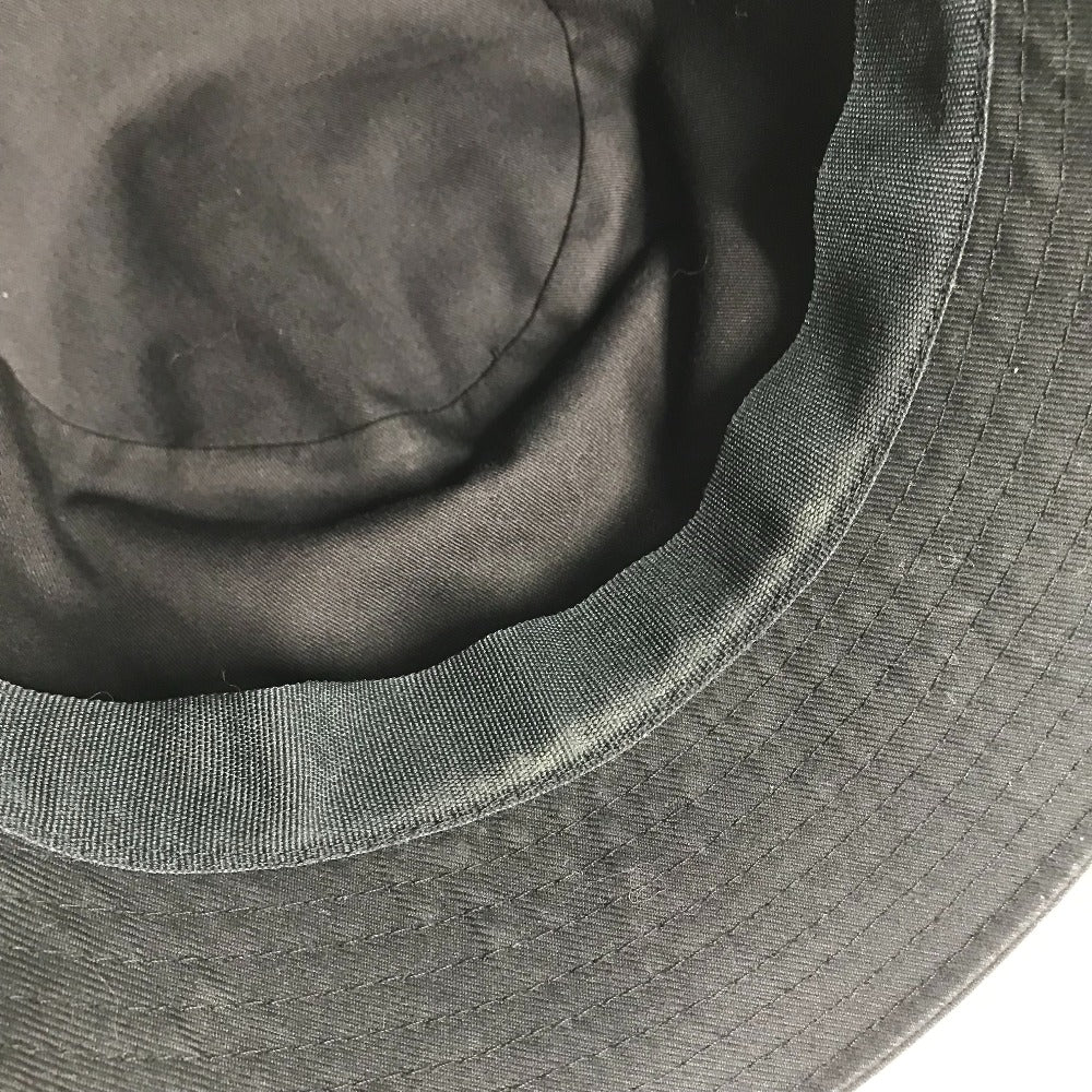 CELINE AU5B968P Men's Bucket Hat with Logo, Cotton, Black