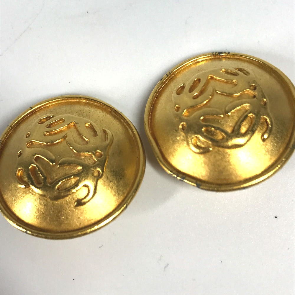 LOEWE Vintage Anagram Earrings, Metal, Women's, Gold