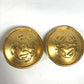 LOEWE Vintage Anagram Earrings, Metal, Women's, Gold