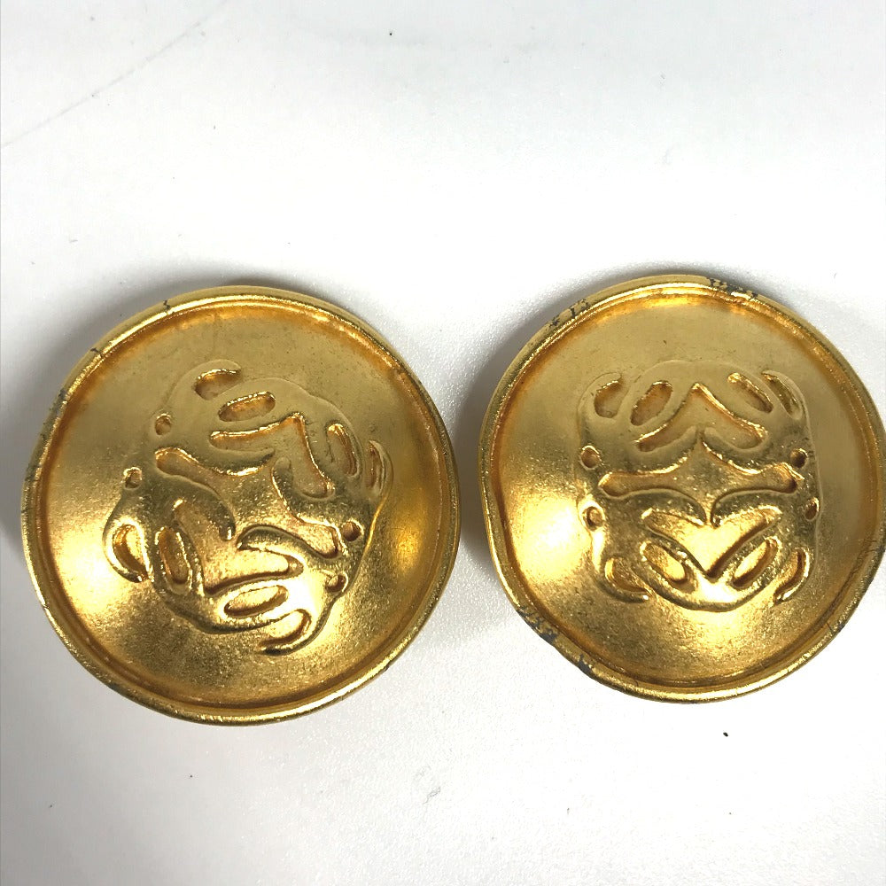 LOEWE Vintage Anagram Earrings, Metal, Women's, Gold