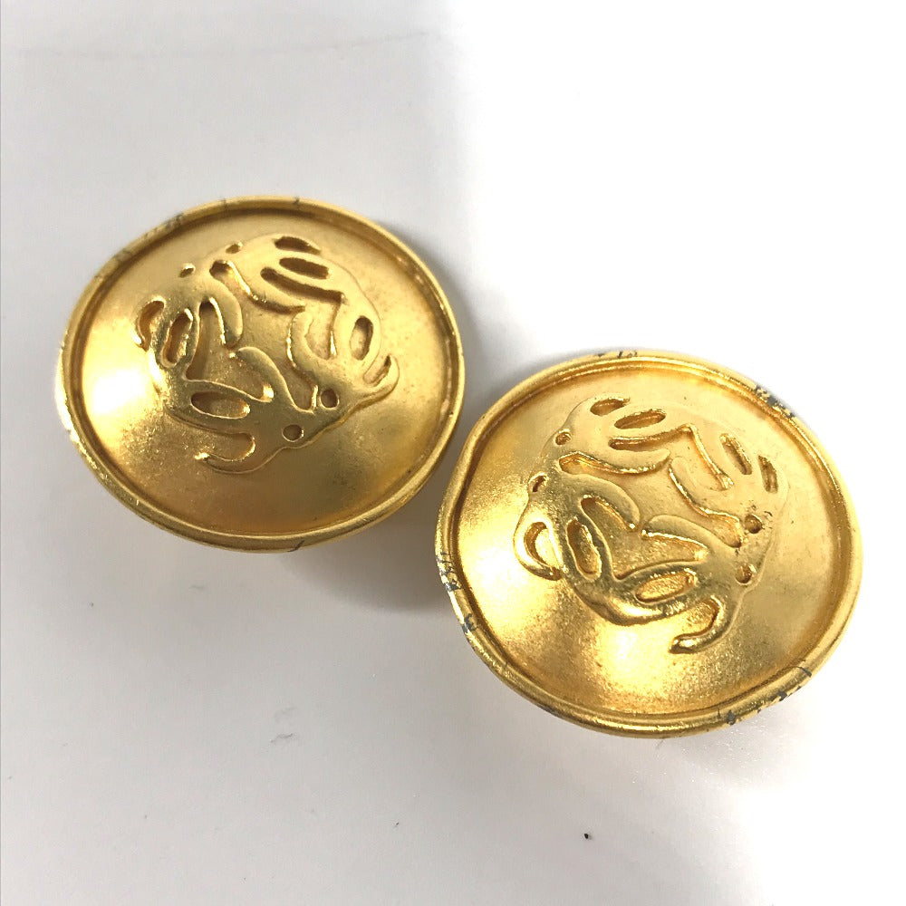 LOEWE Vintage Anagram Earrings, Metal, Women's, Gold