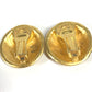 LOEWE Vintage Anagram Earrings, Metal, Women's, Gold