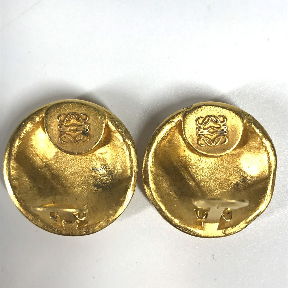 LOEWE Vintage Anagram Earrings, Metal, Women's, Gold