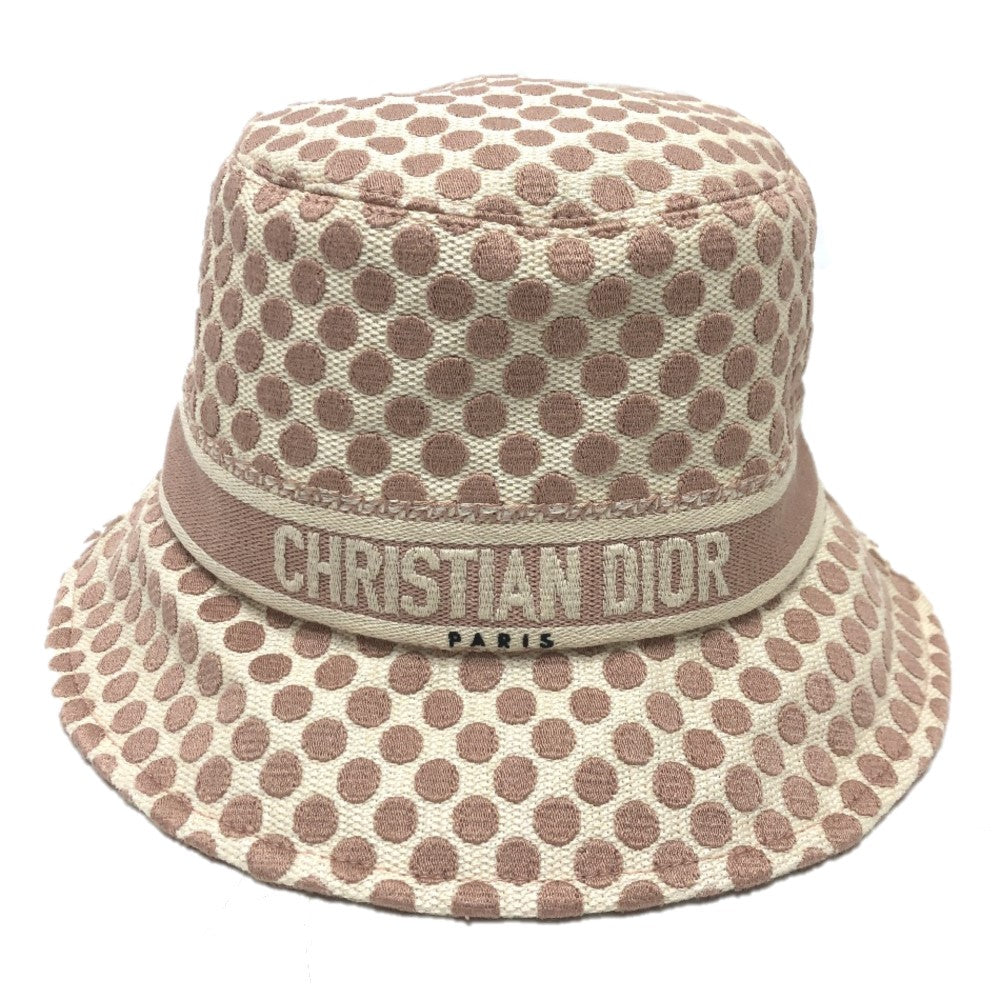 Christian Dior 05DDO923I156 Logo Dot Hat, Cotton, Women's, Pink