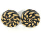 CHANEL 97A Vintage CC Coco Mark Round Earrings GP Women's Gold