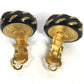 CHANEL 97A Vintage CC Coco Mark Round Earrings GP Women's Gold