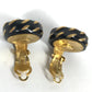 CHANEL 97A Vintage CC Coco Mark Round Earrings GP Women's Gold