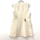 LOUIS VUITTON Patch Embroidered Sleeveless Front Zip Dress RW192 Women's Polyester Beige