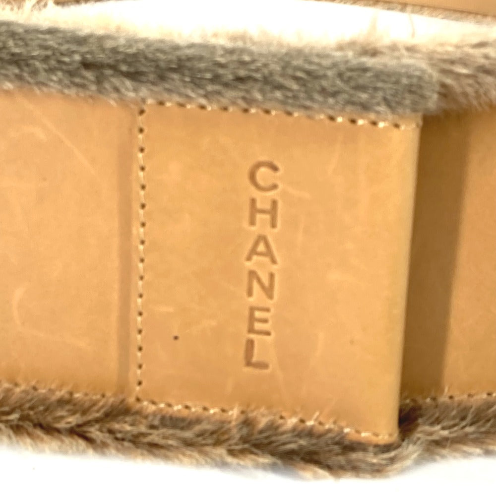 CHANEL 01A CC ココマーク ズボン用ベルト ベルト レザー レディース ベージュ