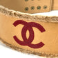 CHANEL 01A CC ココマーク ズボン用ベルト ベルト レザー レディース ベージュ
