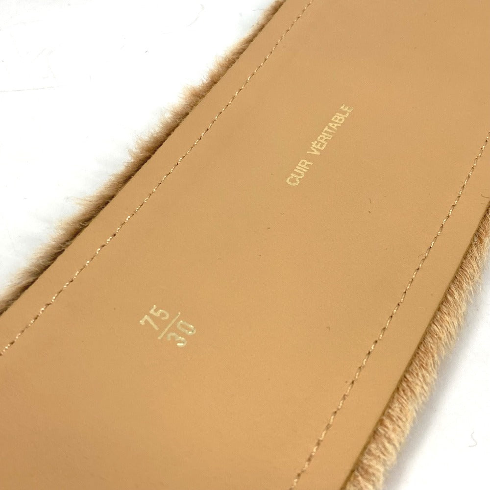 CHANEL 01A CC ココマーク ズボン用ベルト ベルト レザー レディース ベージュ
