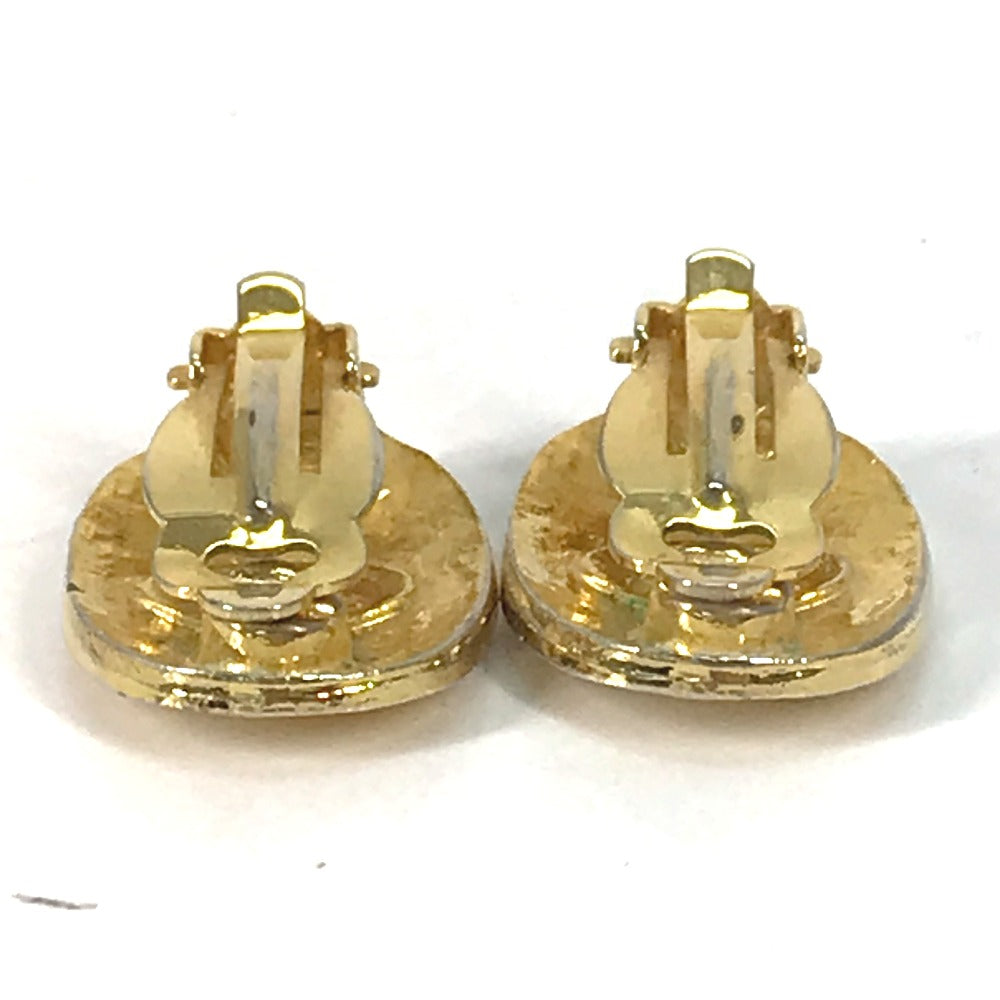 CHANEL Vintage CC Coco Mark Earrings, Metal, Women's, Gold