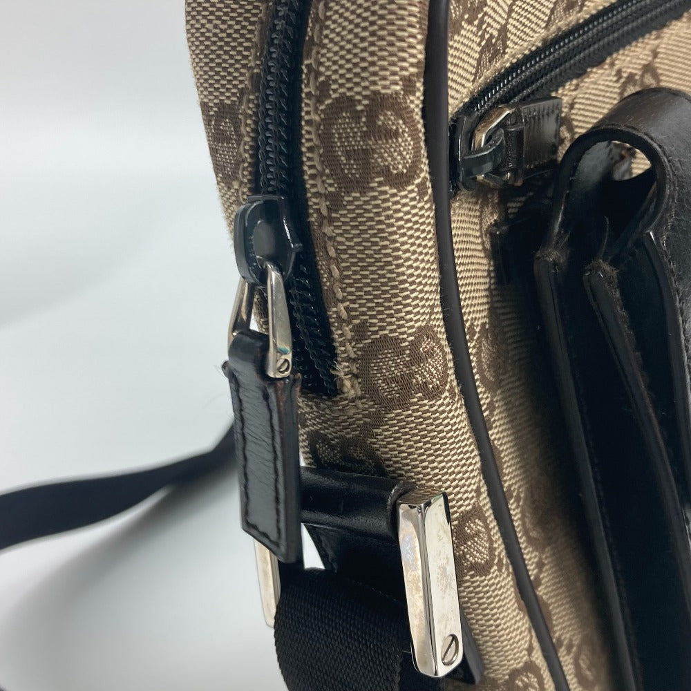 GUCCI 018/1619 Pochette GG with Pouch, Crossbody Shoulder Bag, Canvas/Leather, Women's, Beige